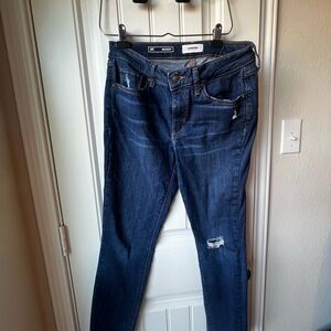 Sonoma Dark Blue Distressed Skinny Jeans